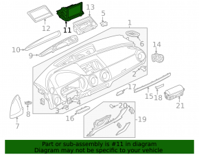 Монитор, дисплей, навигация Audi A3 8V 15-20 MMI Bang and Olufsen, дефект дисплея