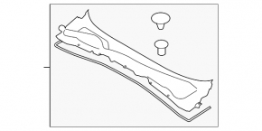 Решетка дворников пластик Subaru Impreza WRX GH 08-14 с уплотнителем