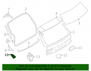 Отбойник двери багажника правый BMW X5 F15 14-18