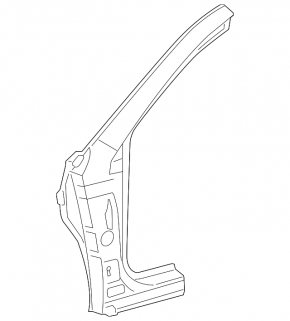 Передний щит, верхняя стойка, часть порога передняя левая Toyota Camry v40 серая