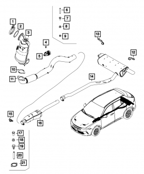 Приемная труба Jeep Compass 23-26 2.0T