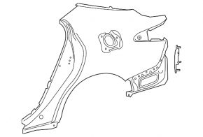 Крило заднє праве Toyota Camry v70 18-24