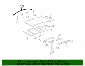 Накладка крыши левая Lexus LS460 LS600h 07-12 после покраски