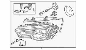 Фара передняя левая Audi A4 B8 13-16 рест ксенон