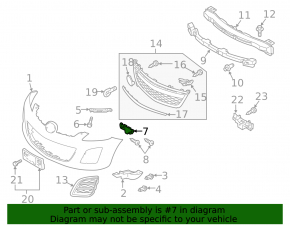 Крепление переднего бампера правое Mazda CX-7 06-12