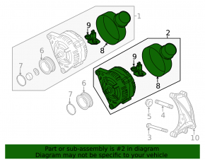 Генератор Audi A6 C7 12-15 3.0T 180 Amp, Hitachi