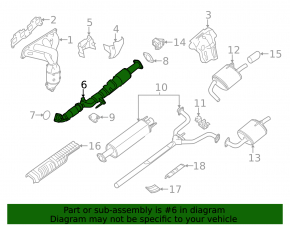 Приемная труба с катализатором Nissan Altima 13-18 2.5