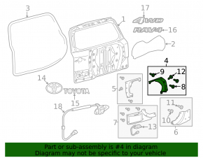 Накладка двери багажника Toyota Rav4 06-08