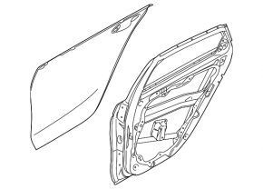 Дверь голая задняя правая Kia Forte 19-24 4d