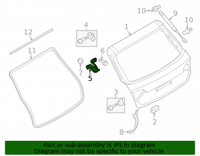 Петля двери багажника правая Audi Q5 8R 09-17