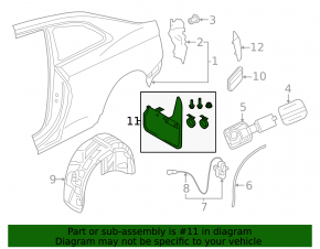 Брызговики задние комплект 2шт Audi A5 F5 18-25