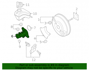Главный тормозной цилиндр с бачком VW Tiguan 09-17