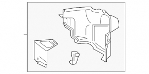 Обшивка арки правая Toyota Camry v55 15-17 usa черн
