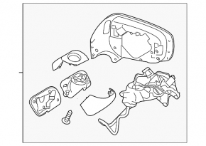 Зеркало боковое правое Subaru Forester 19-24 SK