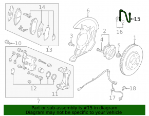 Шланг тормозной передний правый Mazda CX-3 16-21