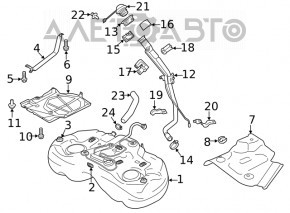 Топливный бак Subaru Forester 19-24 SK