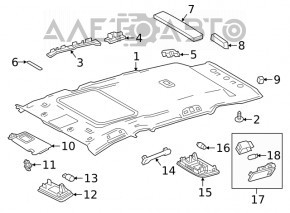 Ручка потолка передняя левая Toyota Rav4 19-24 серая
