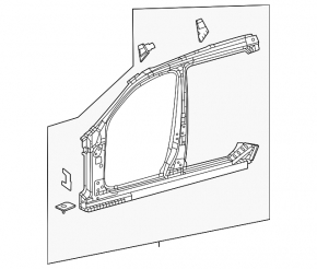 Стойка кузова центральная левая Mercedes W167 GLE 350 450 20-26
