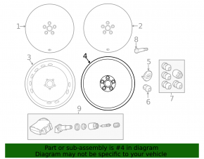 Запасне колесо докатка Land Rover Range Rover Velar 18-23 R19 175/80