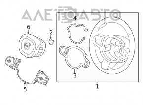 Кнопки управления на руле Volvo XC90 16-26 царапина
