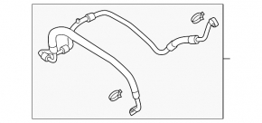 Трубка кондиционера компрессор-печка VW Jetta 11-15 USA 2.0 1.8T