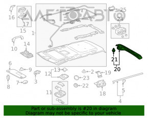Накладка потолка задняя Toyota Sienna 11-20 бежевая