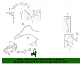 Петля двери нижняя передняя правая Honda CRV 17-22