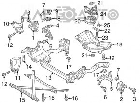 Кронштейн крепления подушки правый Audi A4 B8 08-16 2.0T
