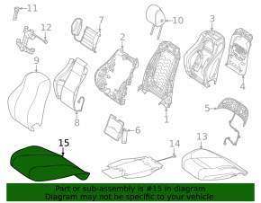 Водительское сиденье Mercedes W167 GLE 350 450 20-23 с airbag, электро с памятью, подогрев, вентиляция, массаж, кожа коричневая, перфорация