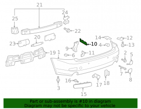 Крепление заднего бампера внешнее правое Lexus IS250 IS350 06-13