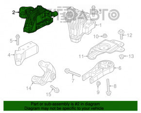 Подушка двигателя левая Jeep Cherokee KL 14-22 3.2