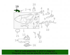 Крепление правой фары верхнее внутреннее Lexus RX300 RX330 RX350 RX400h 04-09