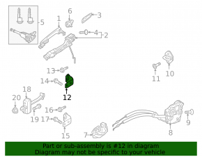 Петля двери верхняя передняя левая Mazda 3 14-18 BM