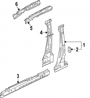 Стійка кузова центральна ліва Mazda CX-90 24-26