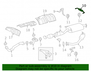 Кронштейн глушителя задний Lexus RX450h 10-15