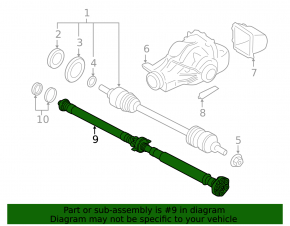 Карданный вал кардан BMW X3 F25 13-17 2.0T RWD