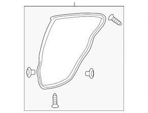 Уплотнитель двери задней правой Lexus GS300 GS350 GS430 GS450h 06-11