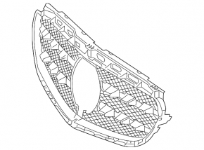 Грати радіатора grill Mercedes E-class W212 14-16 під камеру