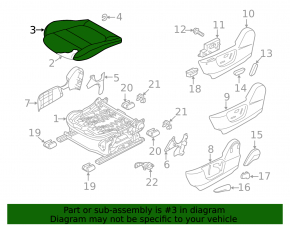 Водительское сидение Mazda 6 16-17 с airbag, кожа беж, электро