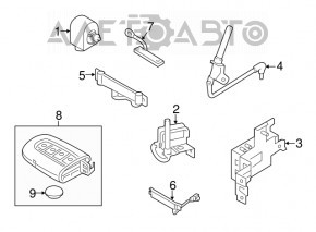 Ключ Kia Optima 11-15 smart, 4 кнопки