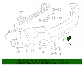 Заглушка буксировочного крюка заднего бампера Subaru Impreza 17-23 GK wagon