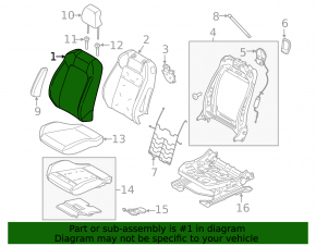 Пассажирское сидение Ford Mustang mk6 15-17 без airbag, кабрио, ткань