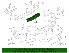 Защита заднего бампера BMW X3 F25 15-17