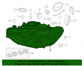 Фара передняя правая в сборе BMW 4 F32/33/36 14-17 ксенон