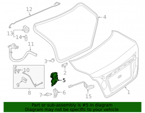 Замок крышки багажника Nissan Maxima A36 16-23