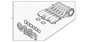 Коллектор впускной VW Passat b7 12-15 USA 3.6