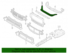 Накладка подкапотная центральная Volvo XC60 18-26