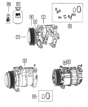 Компрессор кондиционера Dodge Journey 11-20 2.4