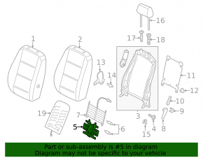 Моторчик пояснич подпорки водительского сиденья VW Passat b8 16-19 USA