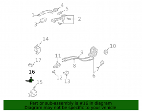 Ограничитель двери задней правой Lexus RX300 RX330 RX350 RX400h 04-09